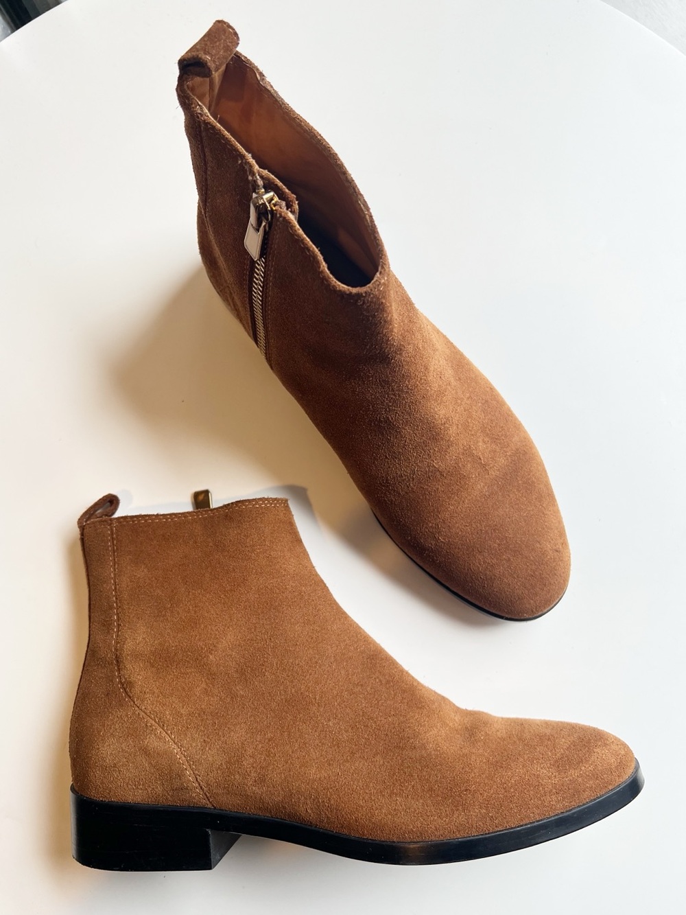 & Other Stories Suede Chelsea Ankle Boots Tan Brown